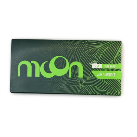 Moon Slim Pure Hemp Rolling Papers with Shredder Edición Verde