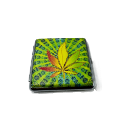 Cigarrera metálica verde 420