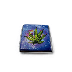 Cigarrera metálica azul