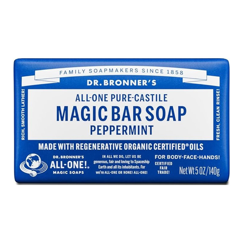 Dr. Bronner’s   jabón puro de castilla en barra Menta