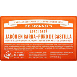 Dr. Bronner’s Jabón puro de castilla en barra aroma Árbol de Té