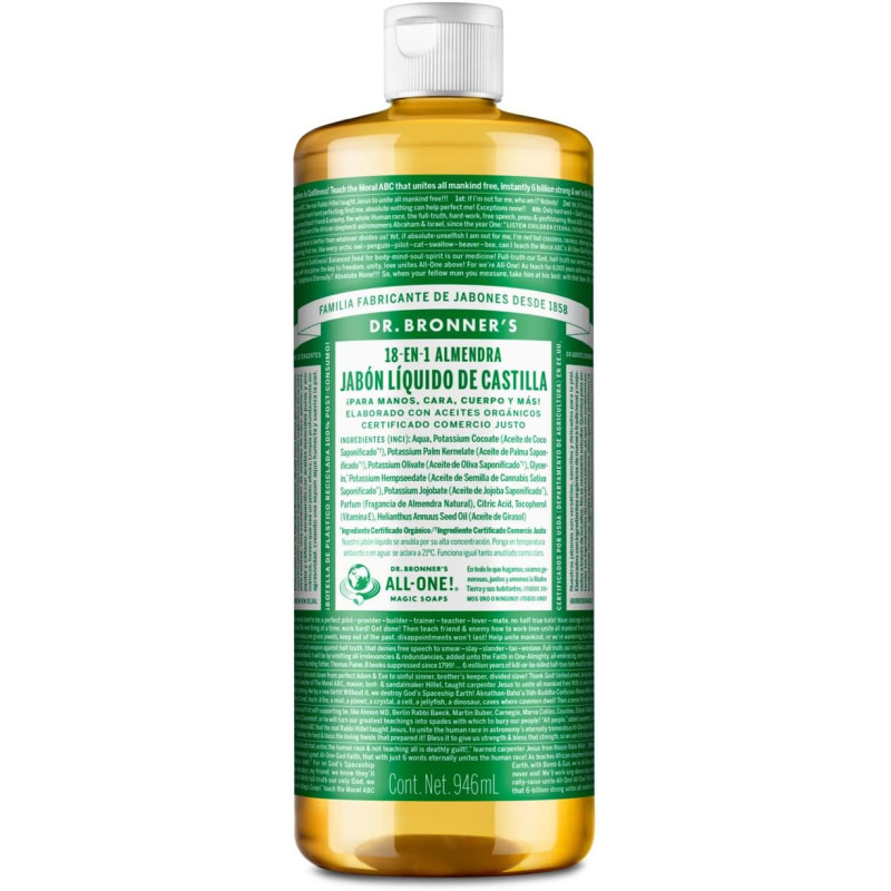 Dr. Bronner’s Jabón Puro de Castilla Líquido Almendra
